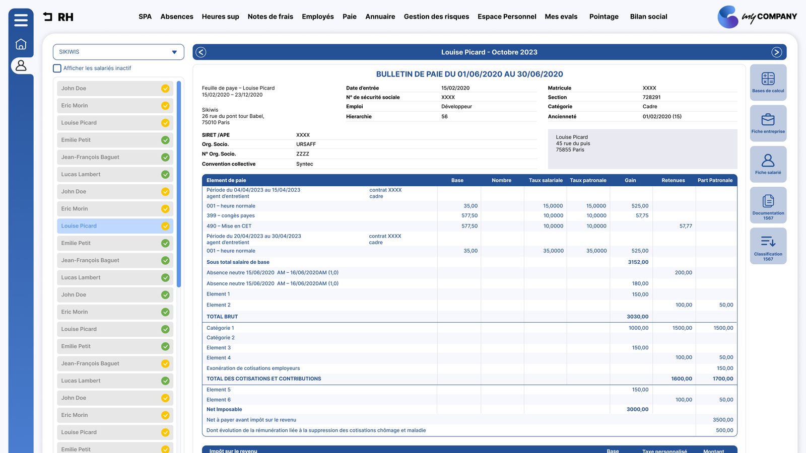 RH - Fiche de paie 3